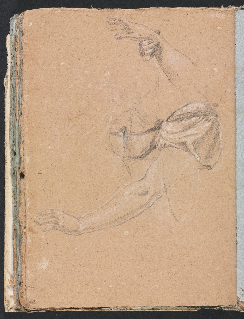 Verona Sketchbook: Kadın kolları ve perdeli eller sayfa 82, 1760. by Francesco Lorenzi
