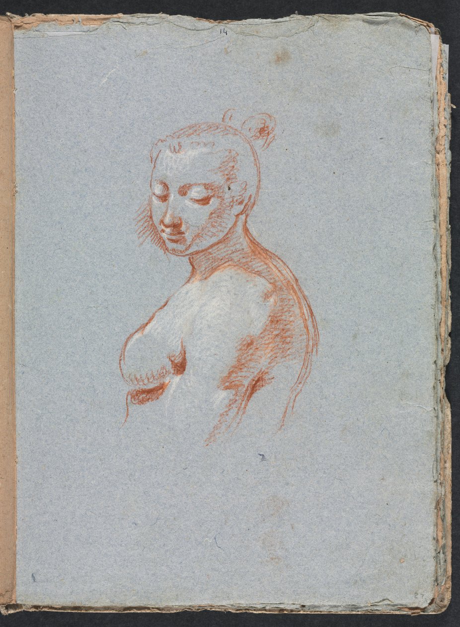 Verona Sketchbook: Kadın çıplak sayfa 27, 1760. by Francesco Lorenzi
