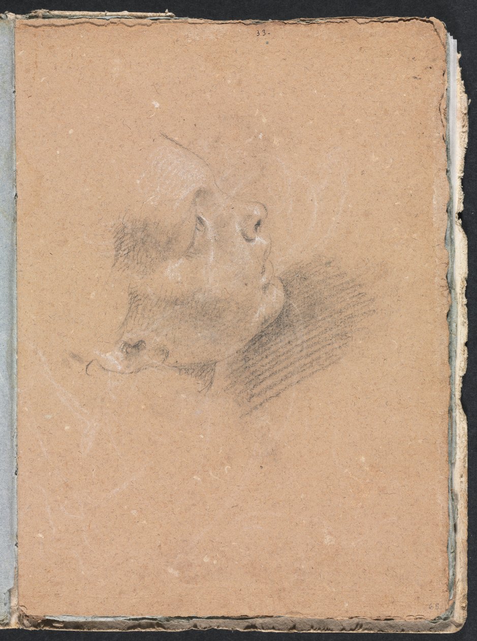 Verona Sketchbook: Kadın profili sayfası 65, 1760. by Francesco Lorenzi