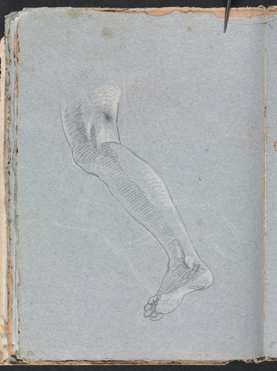 Verona Sketchbook: Sol bacak sayfa 28, 1760. by Francesco Lorenzi