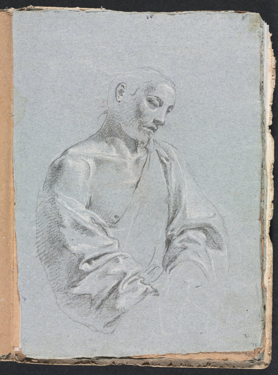 Verona Sketchbook: Perdeli erkek figürü (sayfa 71) by Francesco Lorenzi