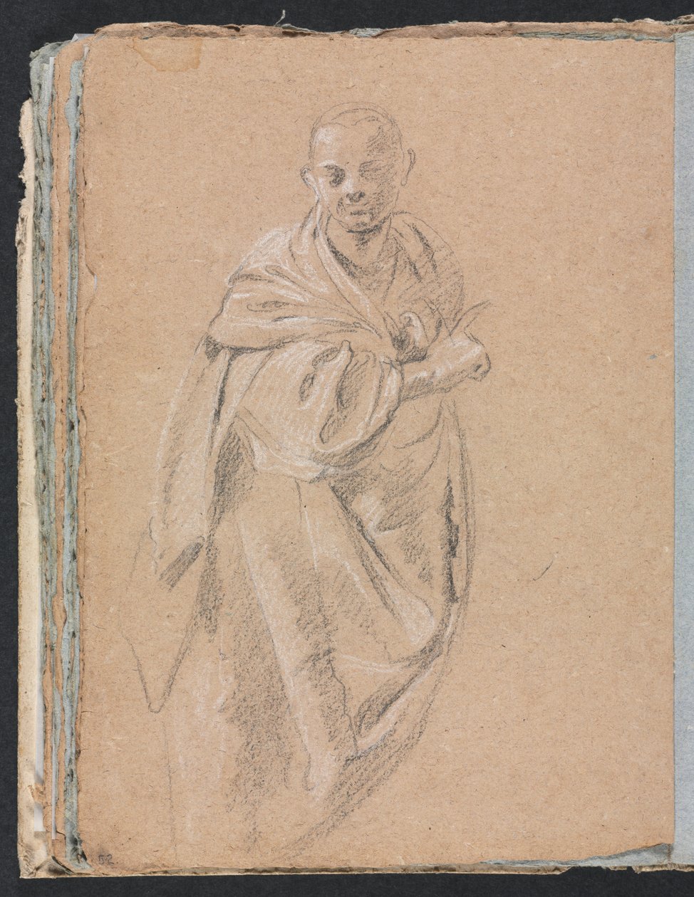 Verona Sketchbook: Daimi keşiş sayfa 52, 1760. by Francesco Lorenzi