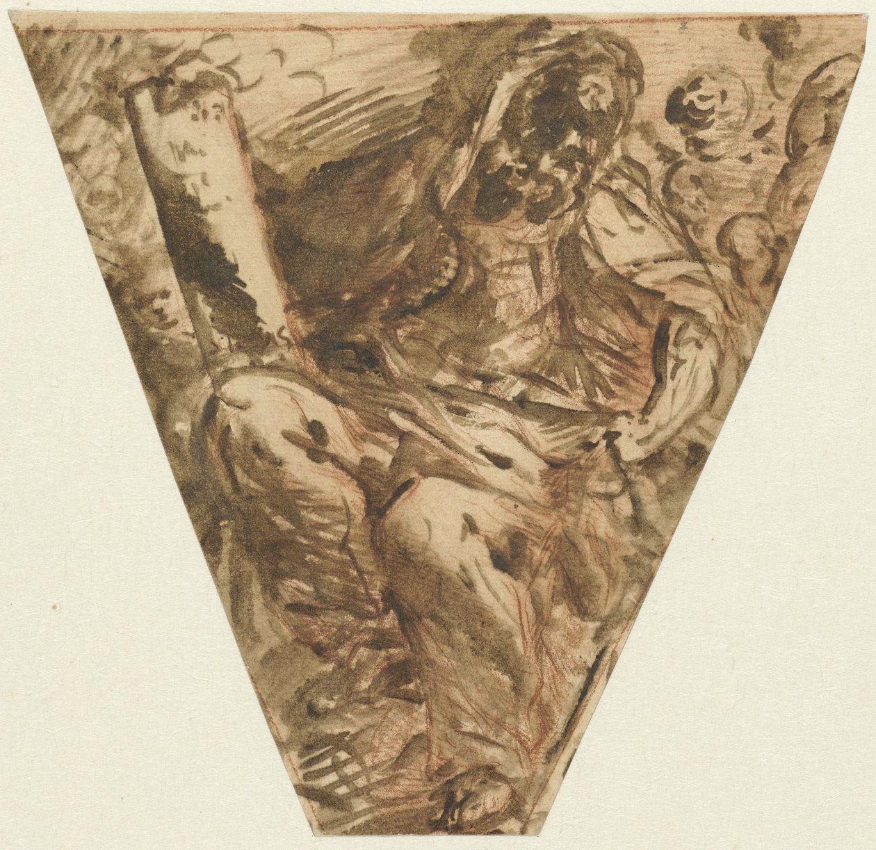 Oturmuş bir havari ile Zw-doldurma by Francesco Maffei (attributed to)