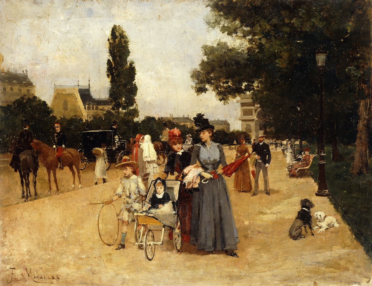 Arc de Triomphe Manzaralı Avenue Foch, by Francesco Miralles Galaup