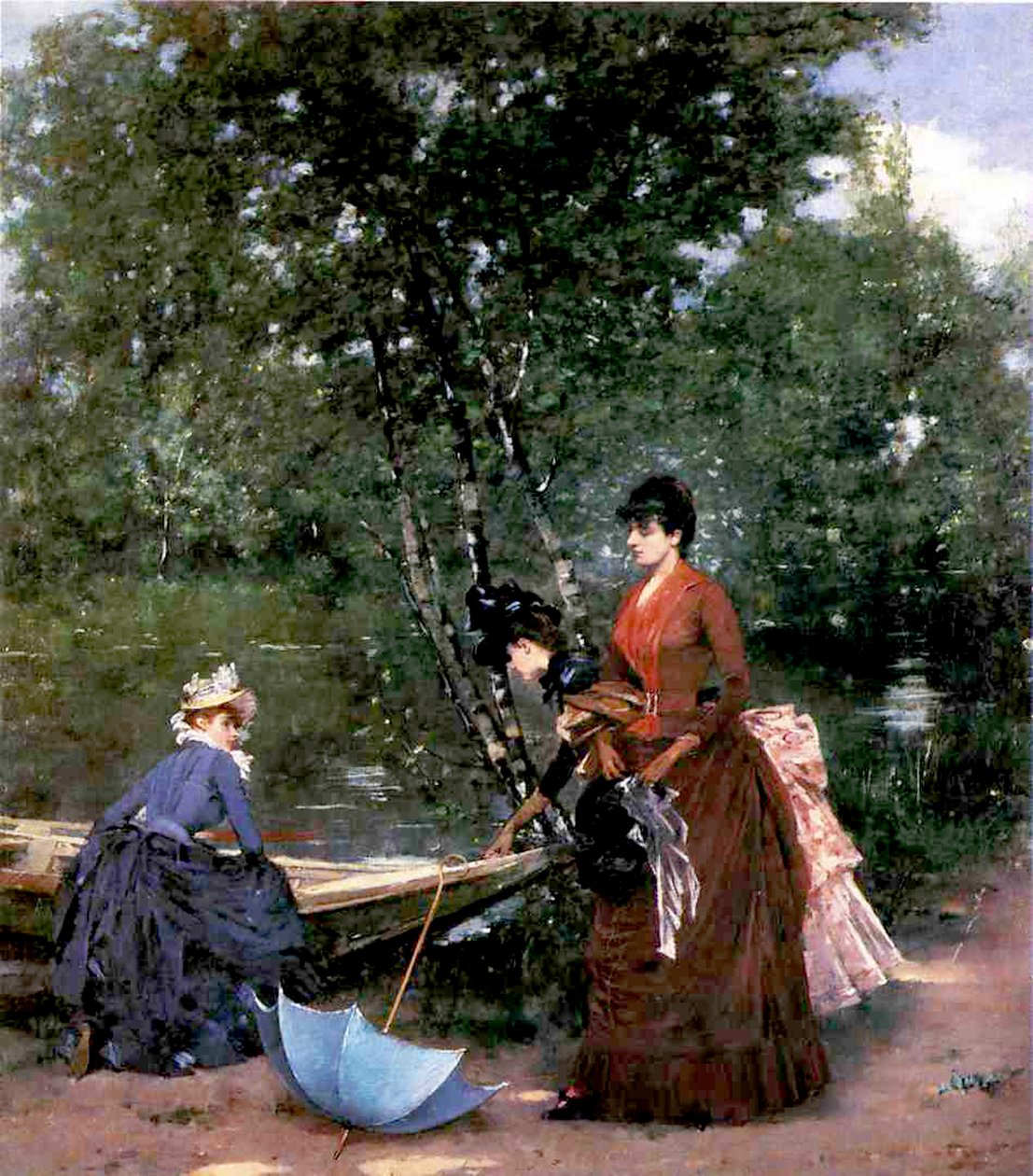 Bois de Boulogne, Paris'teki bayanlar by Francesco Miralles Galaup