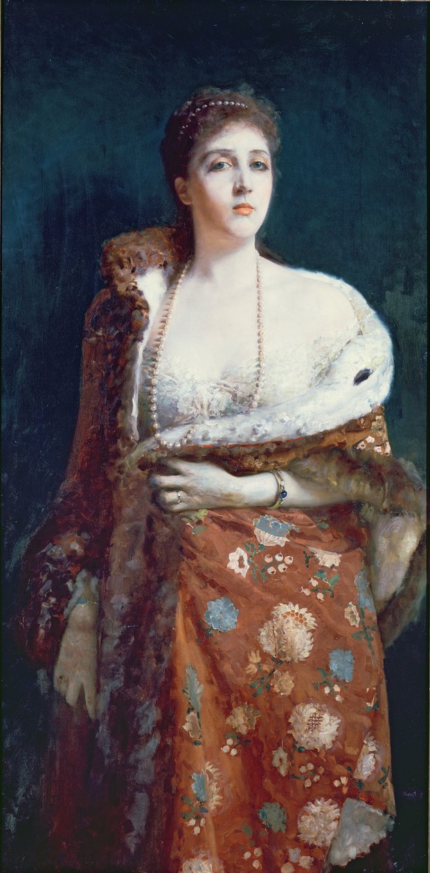 Fondi Düşesi portresi by Francesco Paolo Michetti