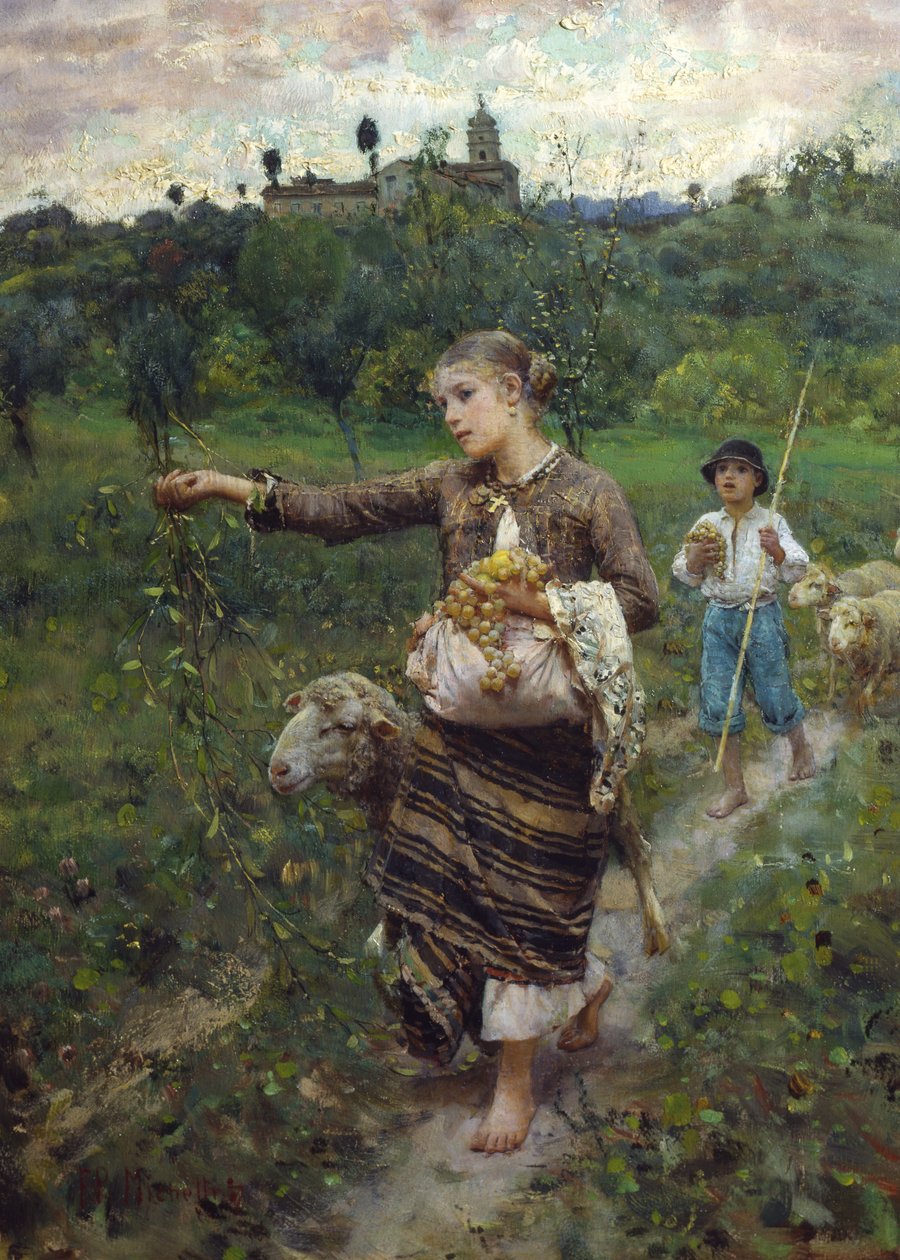 Çoban (tuval üzerine yağlı boya) by Francesco Paolo Michetti