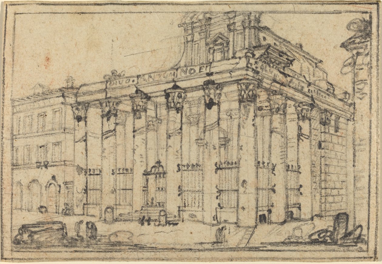 Antoninus ve Faustina Tapınağı by Francesco Piranesi
