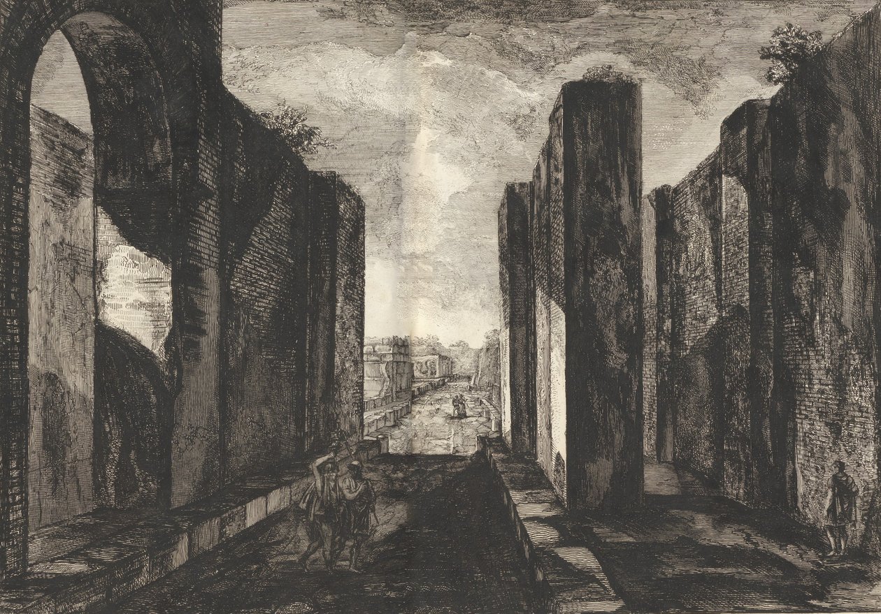 Pompeii şehrinin içinin görünümü, Antiquités de Pompeïa
