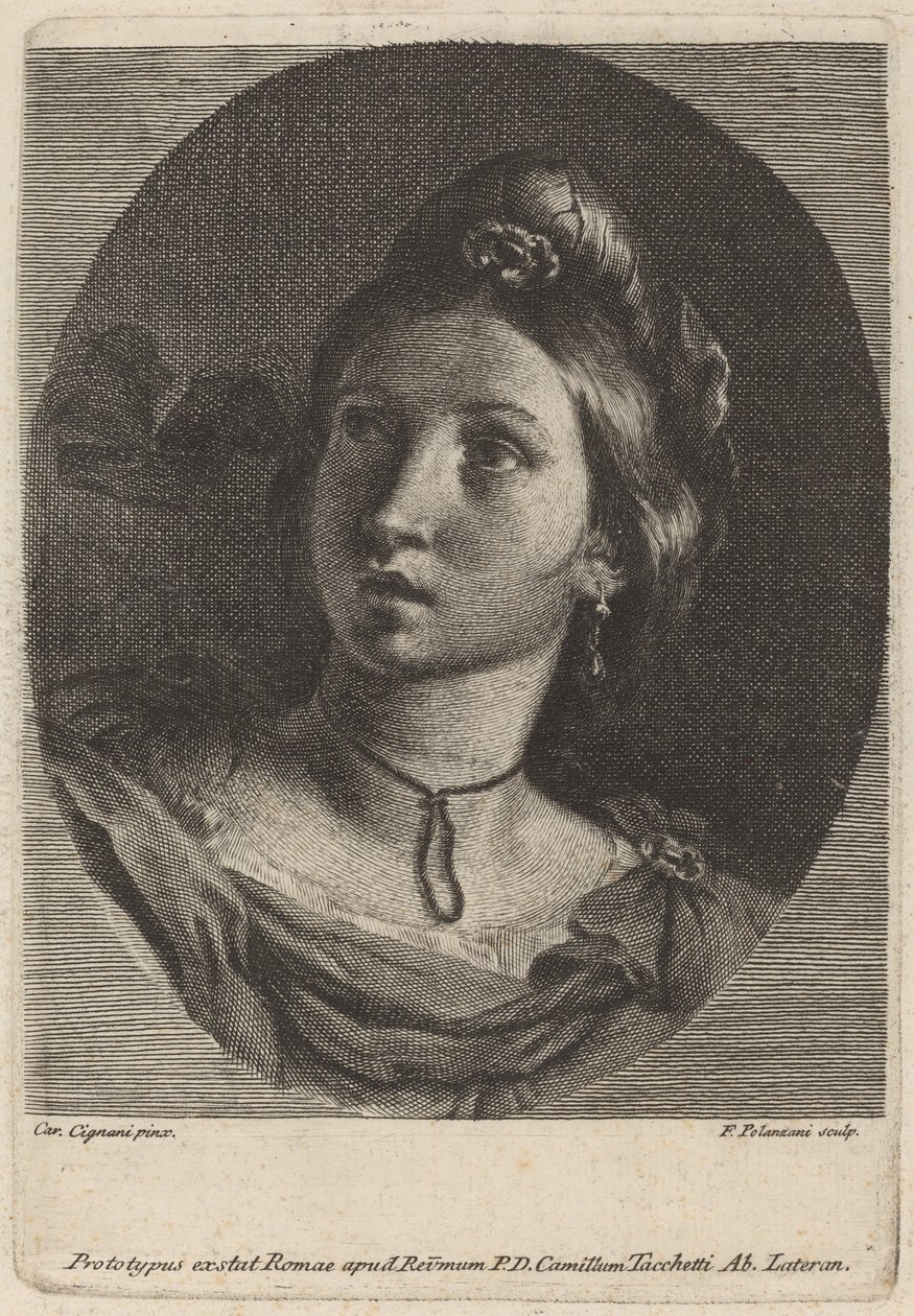 Genç Bir Kadının Başı by Francesco Polanzani after Carlo Cignani