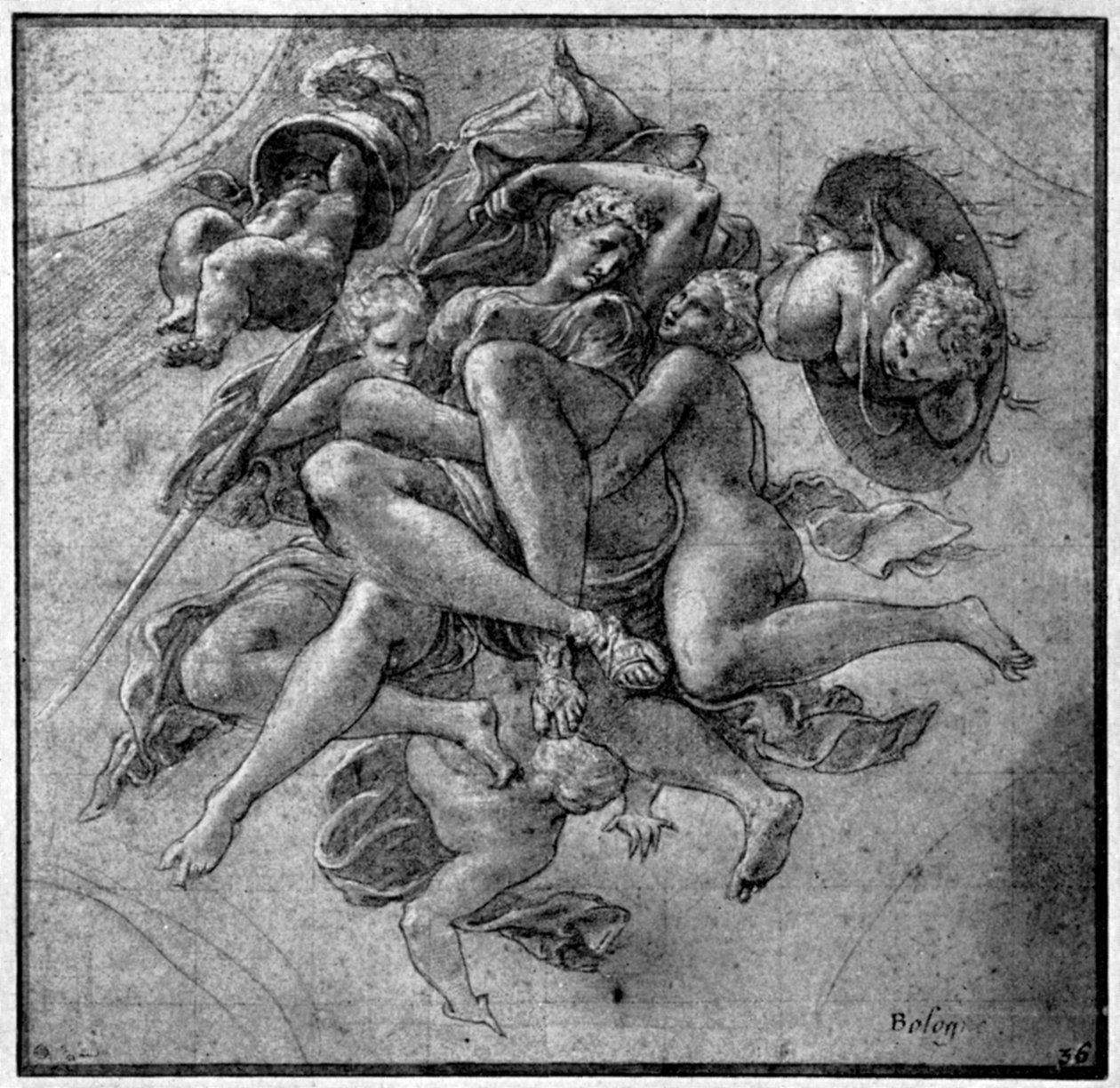 Ulysses Galerisi için Tasarım, Fontainebleau, c1540s, 1926 by Francesco Primaticcio