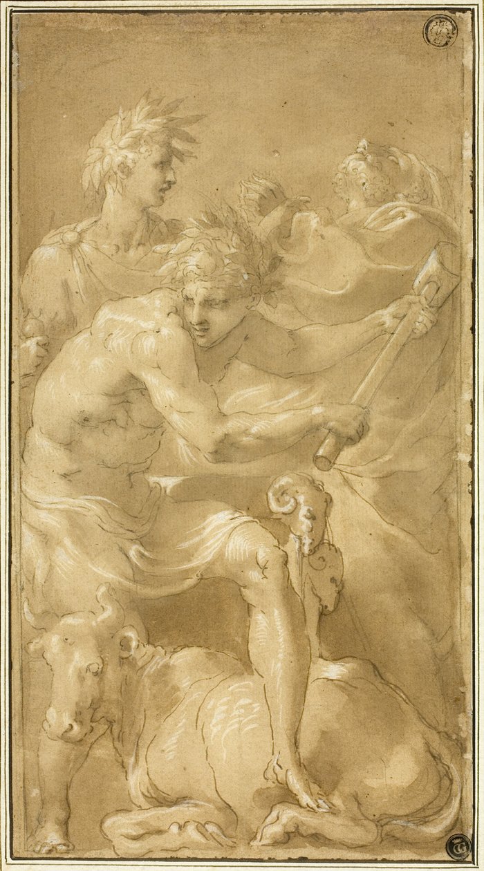 Boğa Kurbanı by Francesco Primaticcio