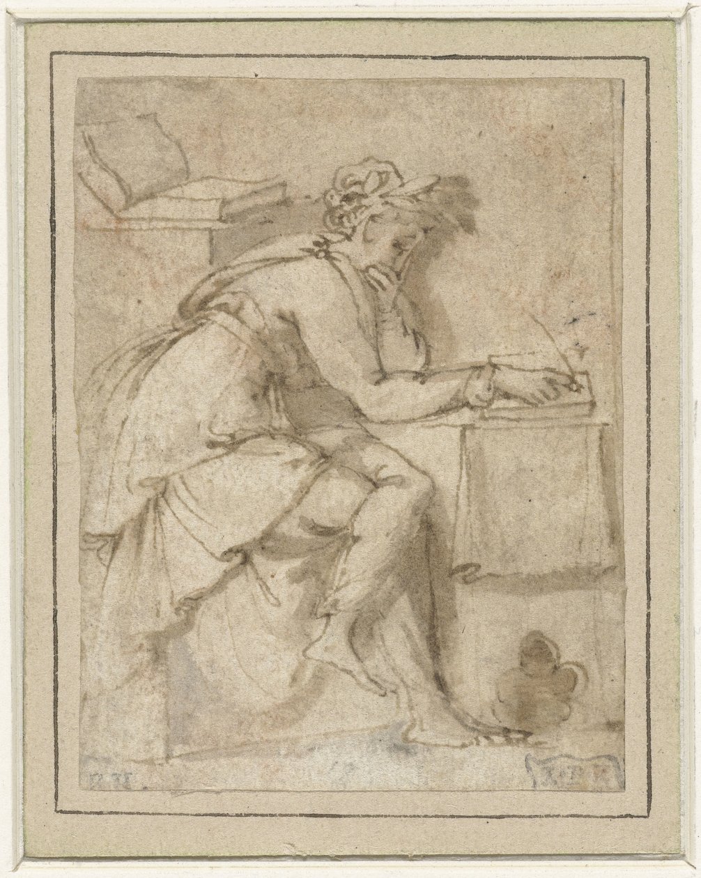 Oturan ilham perisi (?) by Francesco Salviati