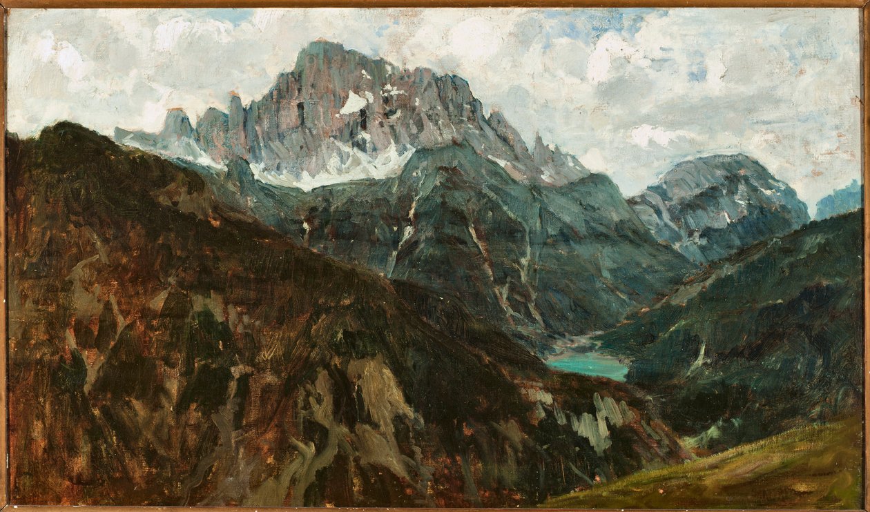 Dağ manzarası, Monte Civetta, İtalya (tuval üzerine yağlı boya by Francesco Sartorelli