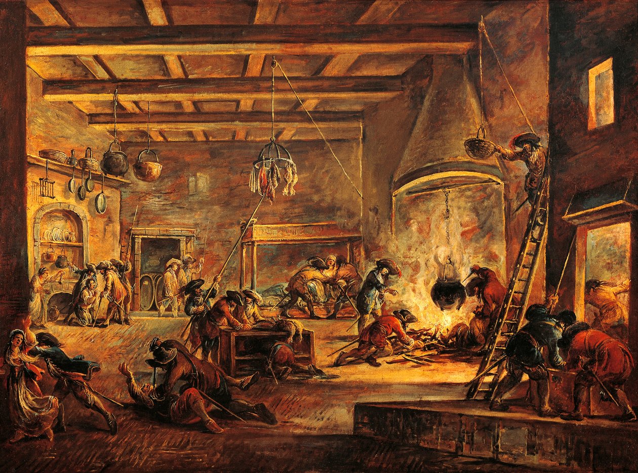 Yağma mutfağı, Francesco Simonini (1669-1753). by Francesco Simonini
