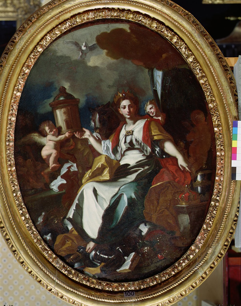 Avrupa Alegorisi (tuval üzerine yağlı boya) by Francesco Solimena