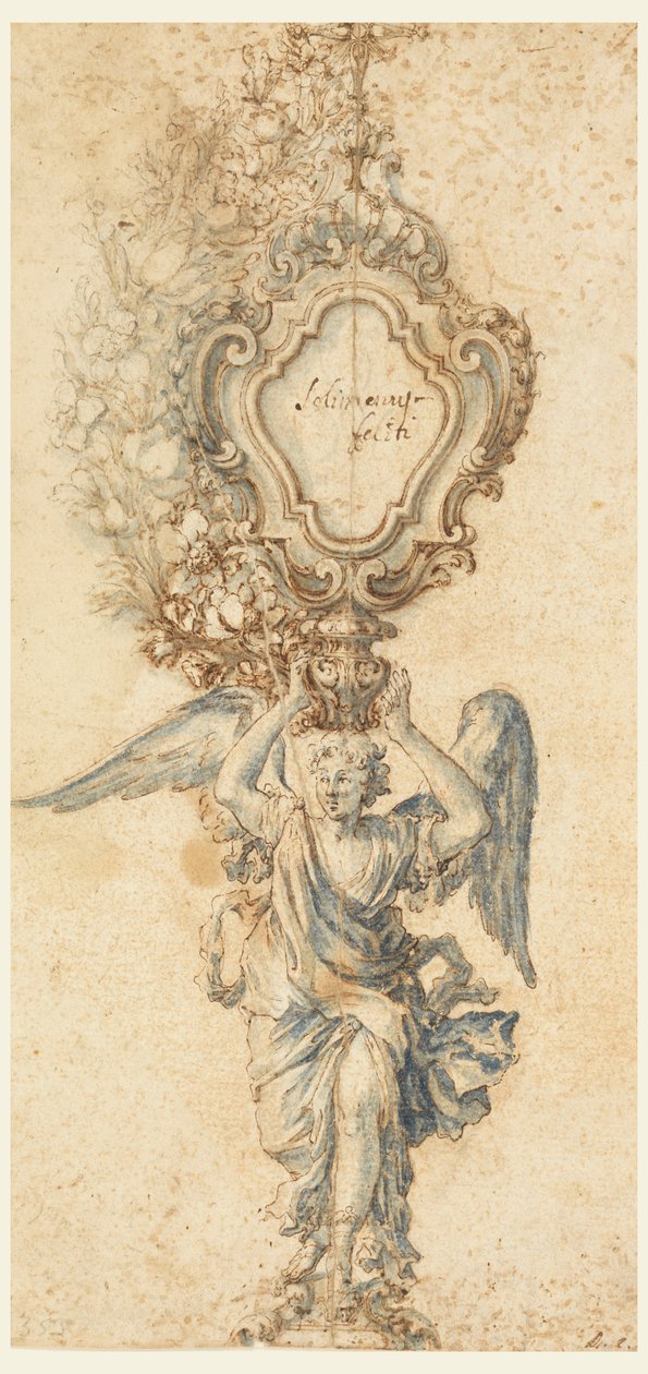 Bir Reliquary için Tasarım by Francesco Solimena
