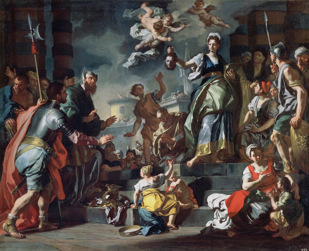 Holofernes'in başı ile Judith by Francesco Solimena