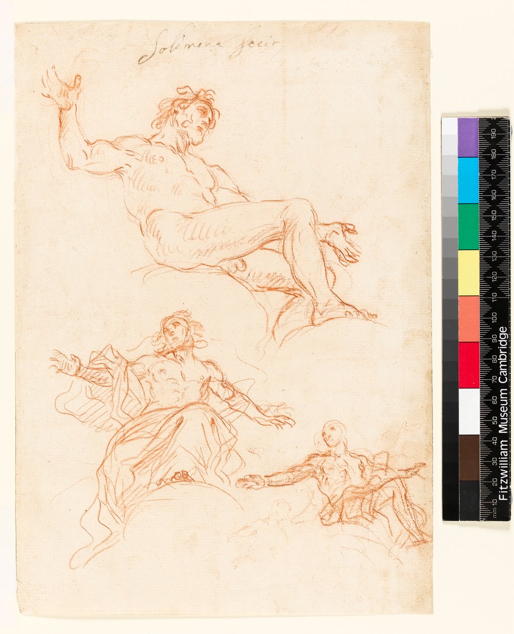 Recto: Çalışma sayfası. Verso: Hafif mürekkep karalamaları, muhtemelen perdelik bir çalışma mı? , 1700-1799 by Francesco Solimena