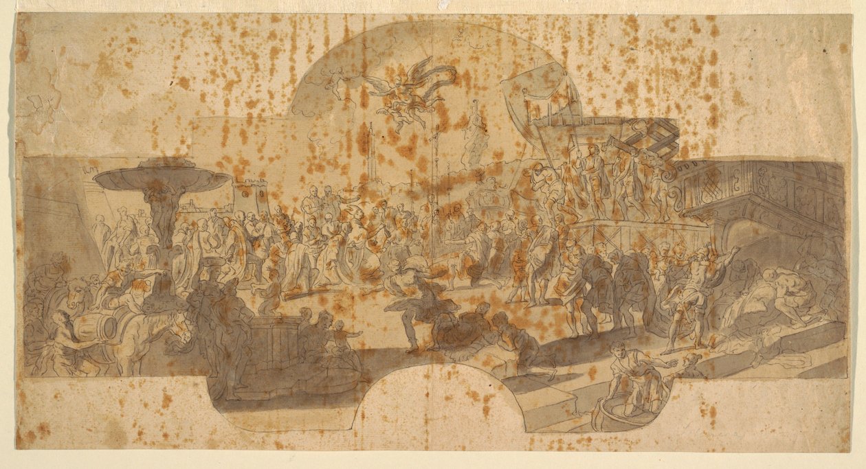 Cenova Senato salonu için fresk çalışması: St. John Baptist