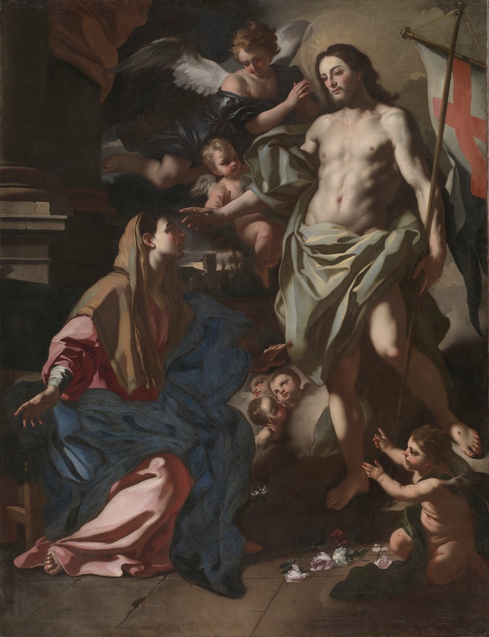 Bakire Görünen Yükselen Mesih, c. 1708. by Francesco Solimena