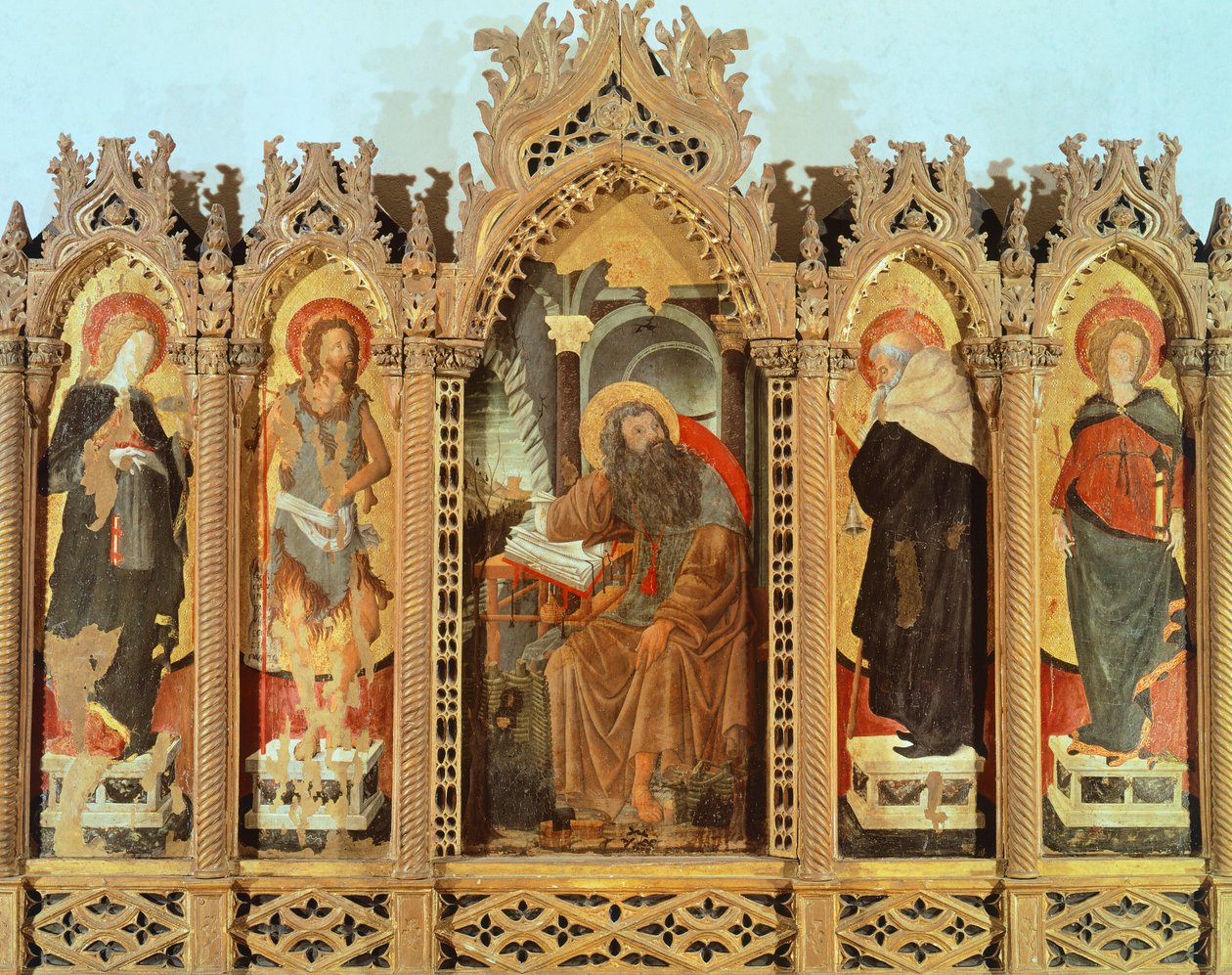 Lazara Polyptych, yaklaşık 1452, Francesco Squarcione (1397-1468), tempera on panel by Francesco Squarcione
