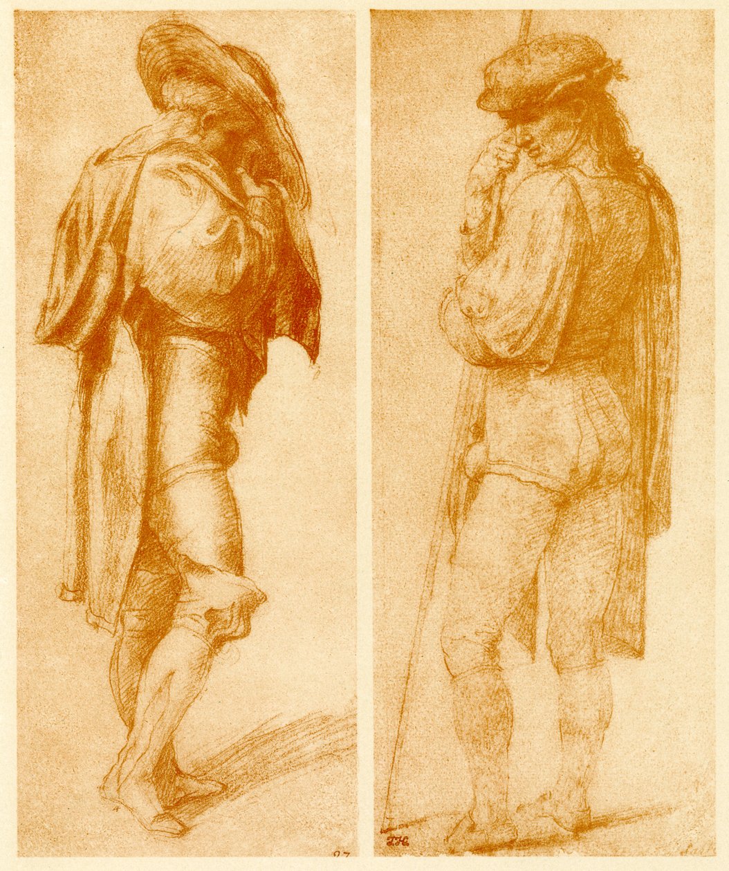 İki Yusuf resmi üzerinde çalışma by Francesco Ubertini Bacchiacca