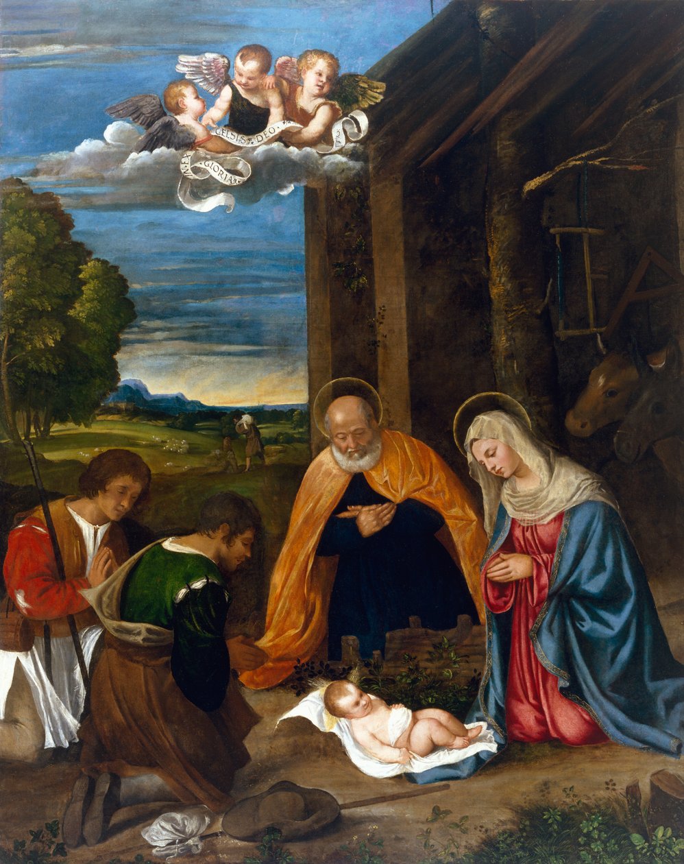 Çobanlarla Doğuş, c.1519-26 by Francesco Vecellio