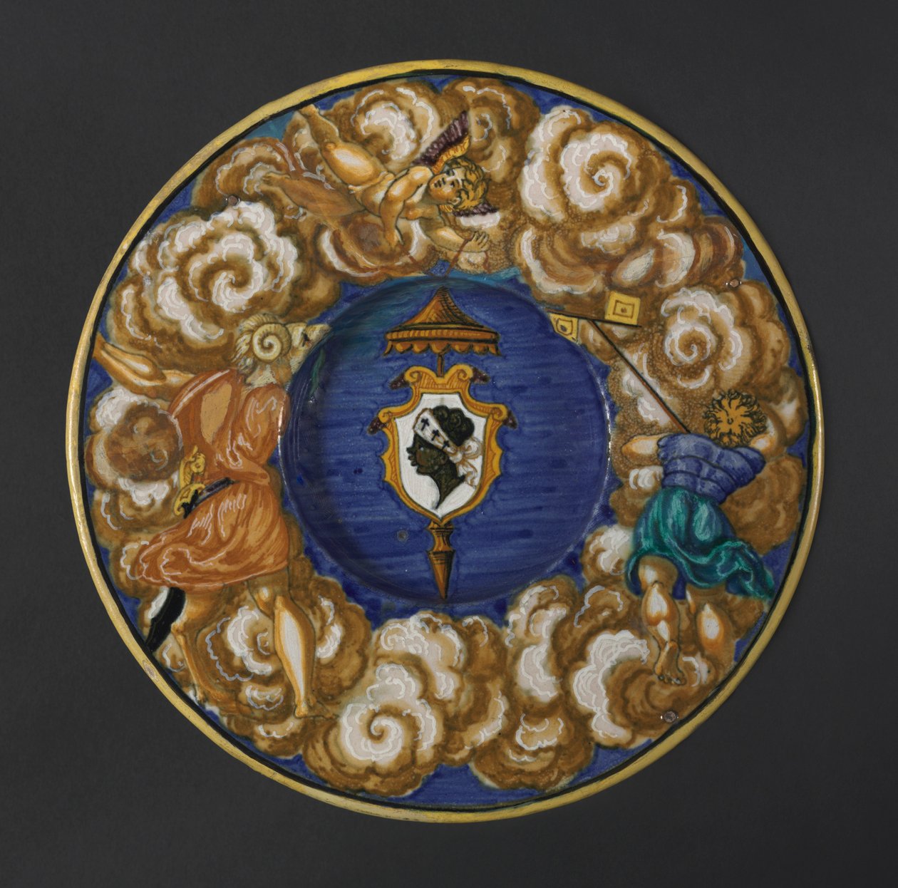Pucci Ailesinin Kolları Olan Plaka, 1532. by Francesco Xanto Avelli