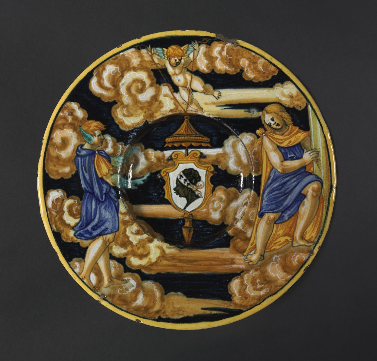 Pucci Ailesinin Kolları Olan Plaka, 1532. by Francesco Xanto Avelli