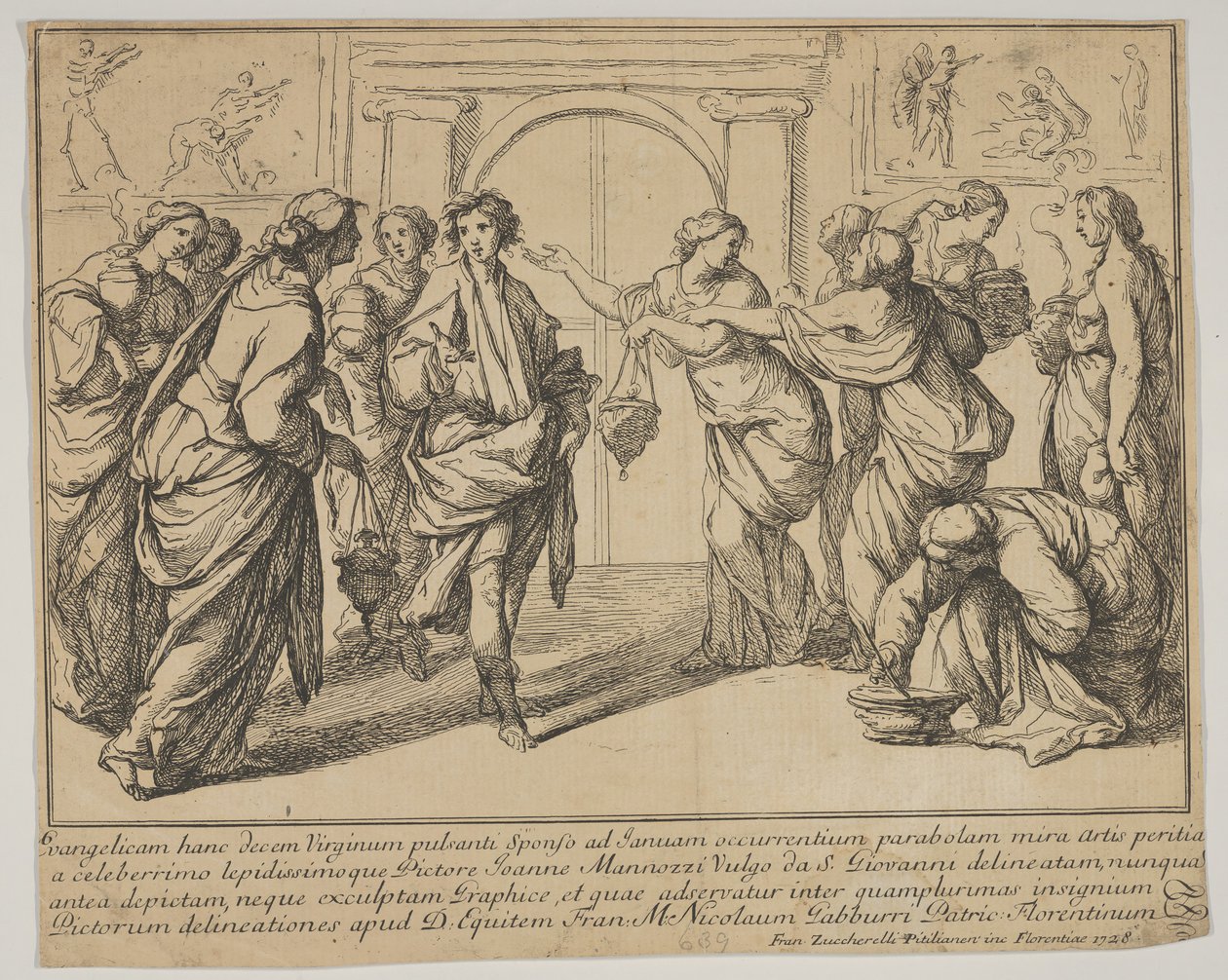 Bilge ve aptal Bakireler, 1728. by Francesco Zuccarelli