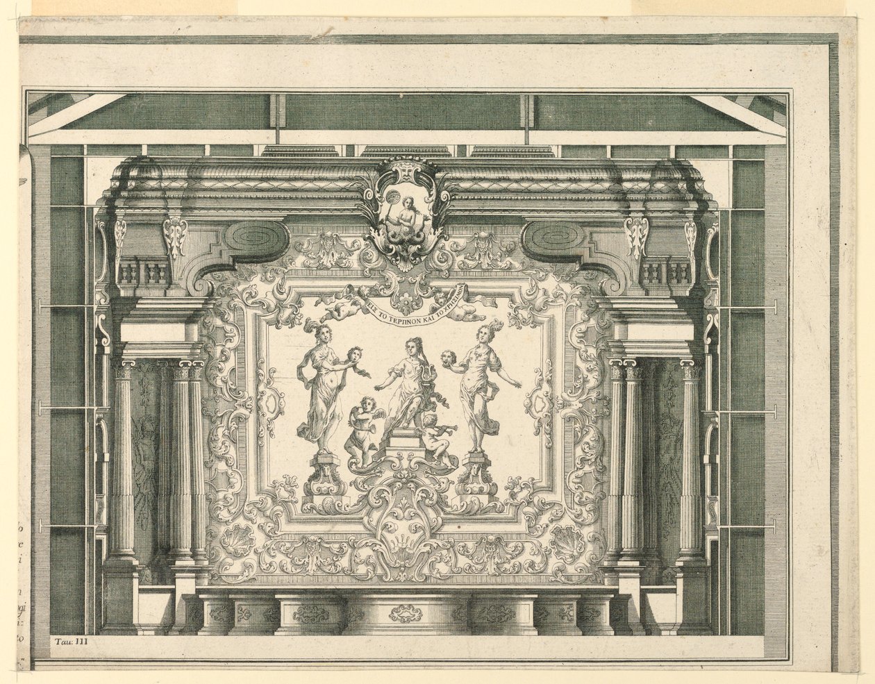 Enine Kesit, Sahne Alanı ve Perde, Teatro Filarmonico, Verona by Francesco Zucchi
