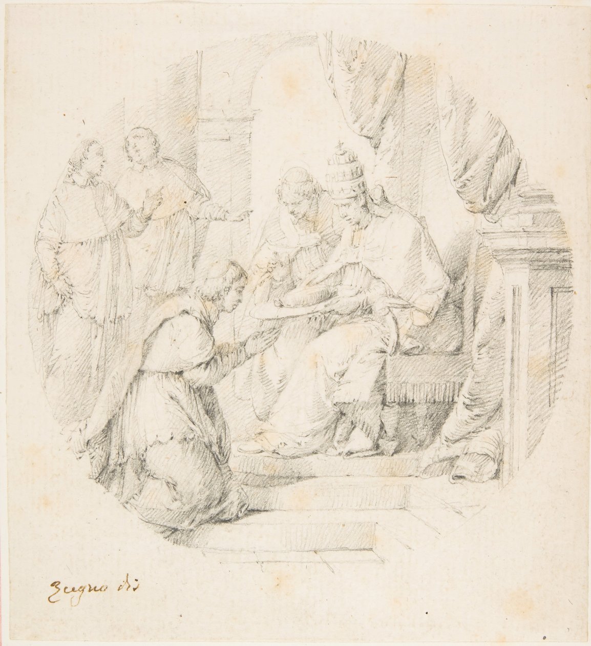 Angelo Maria Querini, Kardinal'i Benedict XIII, 1709-87 tarafından düzenlendi. by Francesco Zugno
