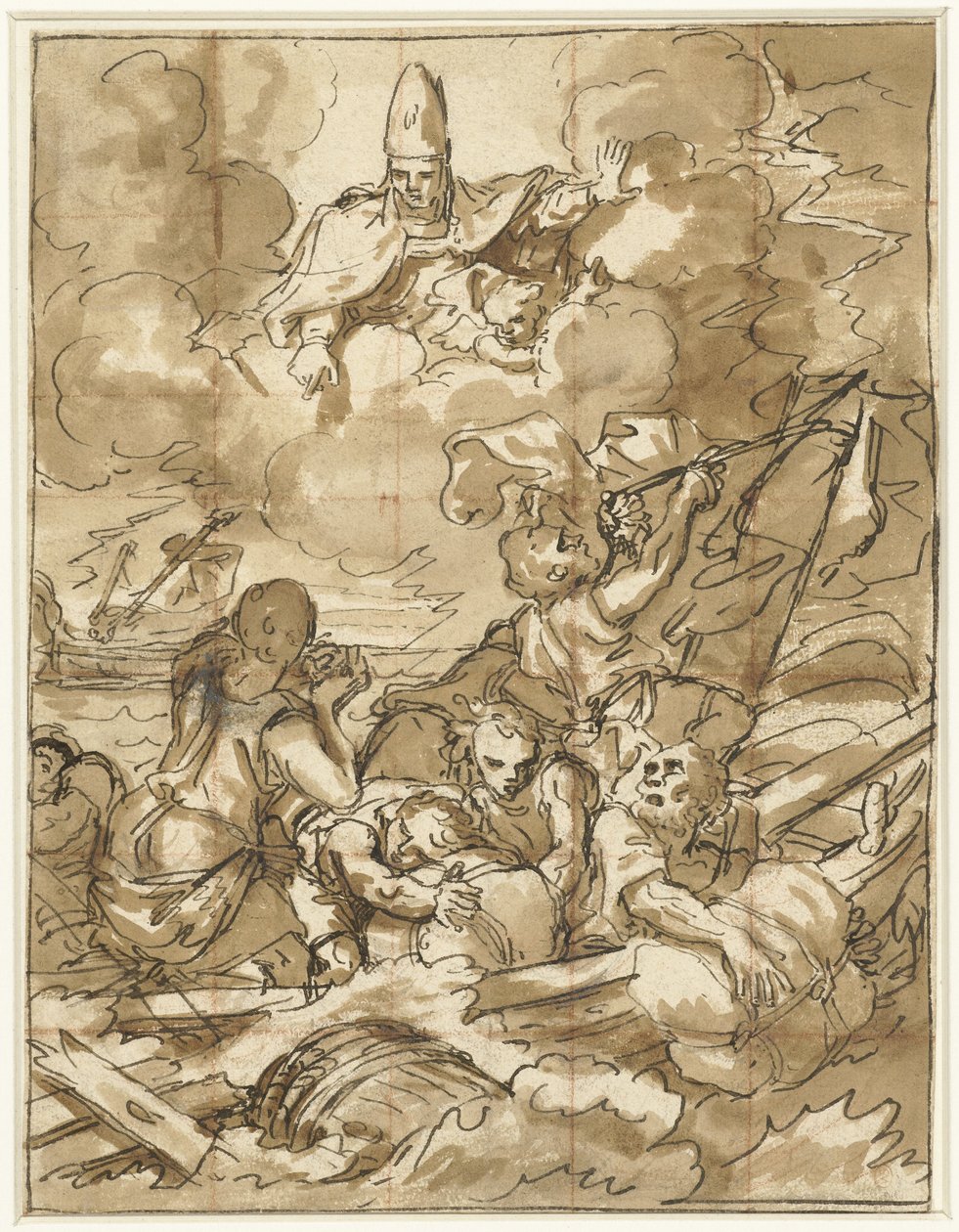 Saint Nicholas denizdeki fırtınayı sakinleştiriyor by Francesco de Mura