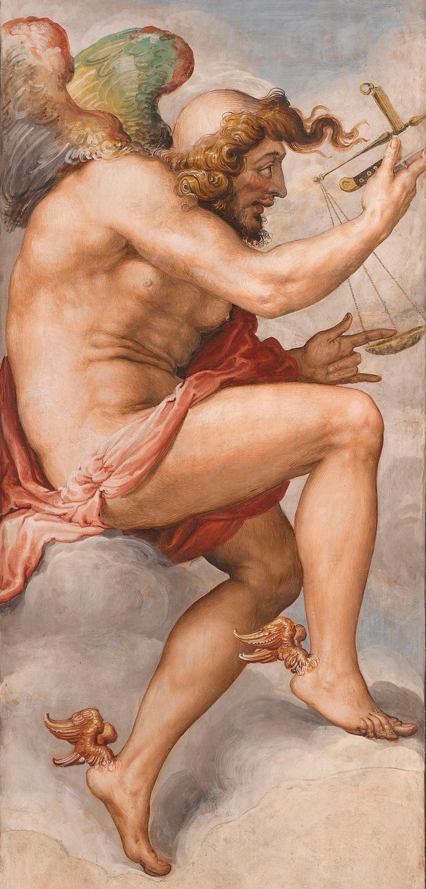 KAIROS (Karar Zamanı) - Karar Zamanı (Kairos) freski Francescoi de Rossi (1510-1563) tarafından 1544 dolaylarında Palazzo Vecchio, Floransa by Francesco de Rossi Salviati