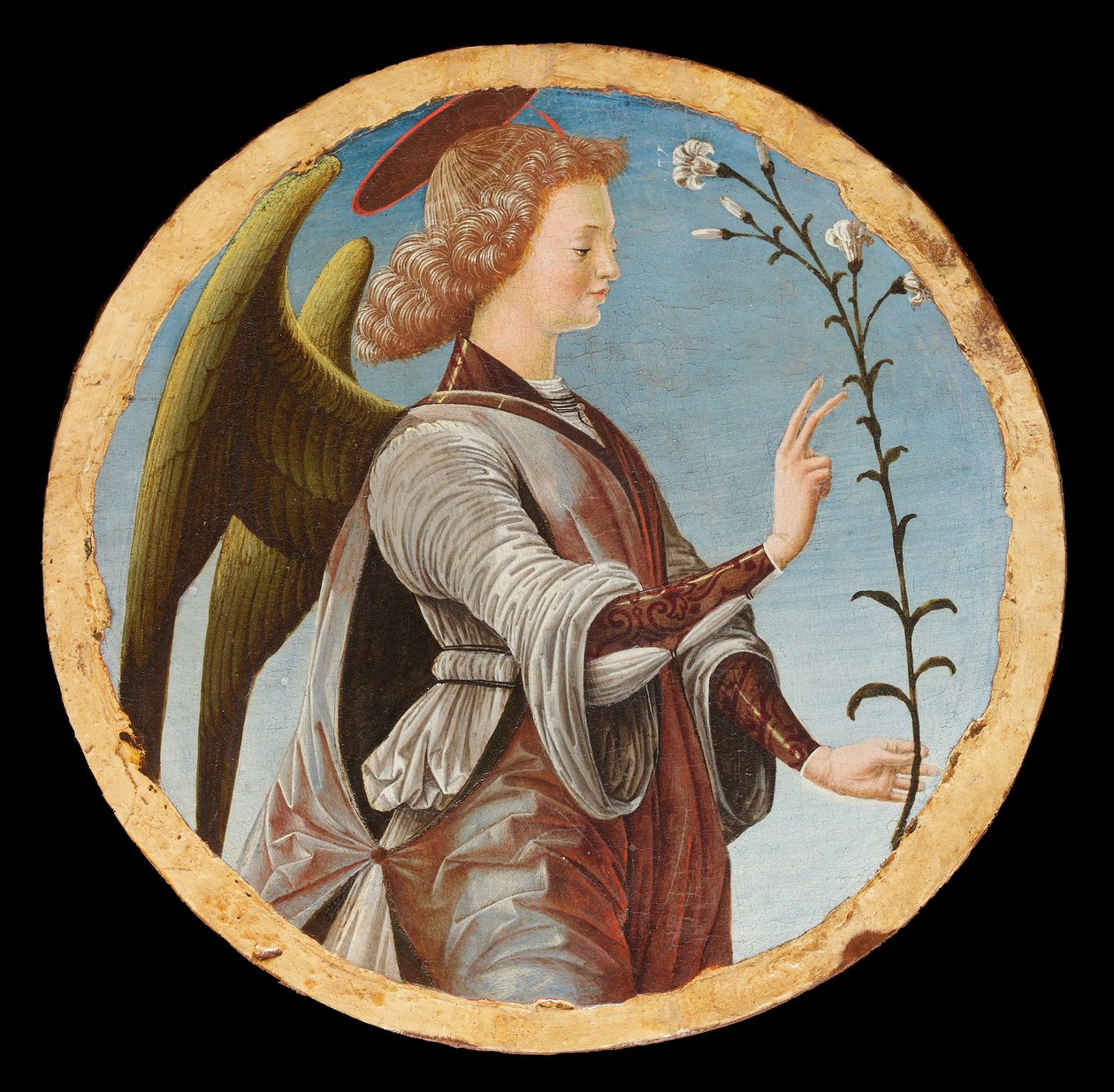 Griffoni Polyptych: Müjde Meleği, ca 1472-1473. by Francesco del Cossa