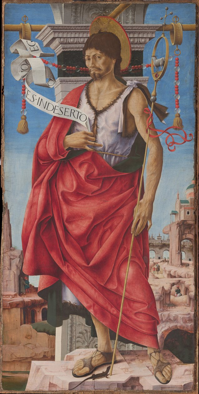 Griffoni Polyptych: Vaftizci Aziz John, yaklaşık 1472-1473. by Francesco del Cossa