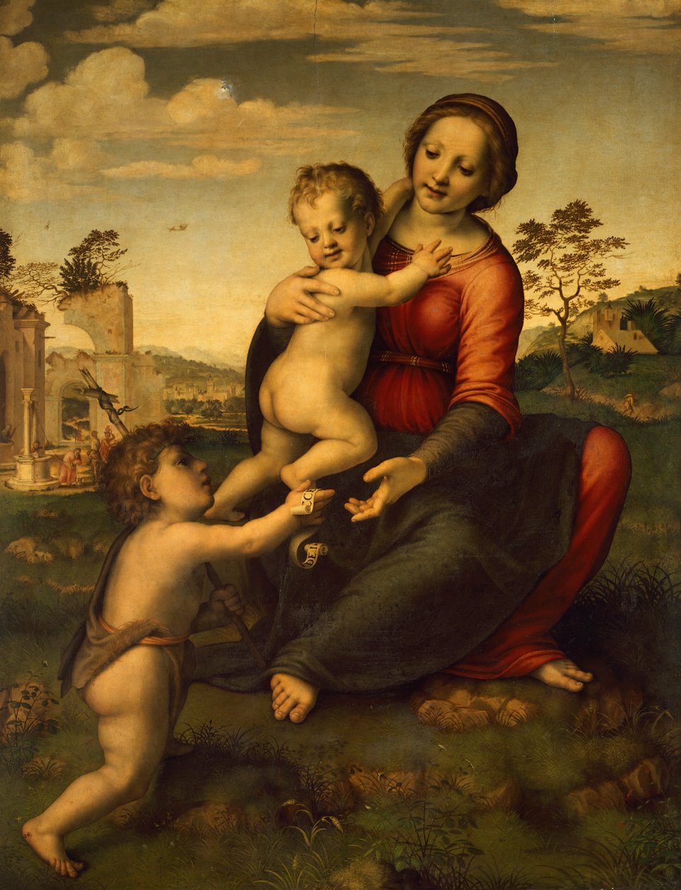 Our Lady of the Well, 1517 dolaylarında, Franciabigio (1482-1525) tarafından, ahşap üzerine tempera by Francesco di Cristofano Franciabigio