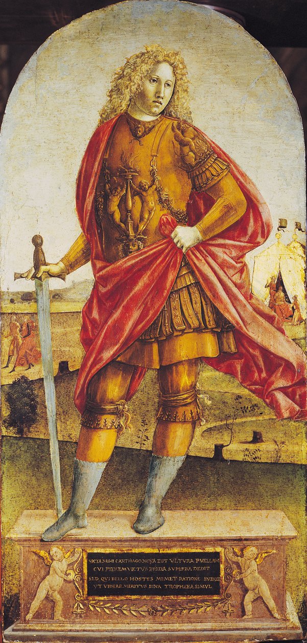 Publius Scipio Africanus (MÖ 235-183) (panel üzerine yağlı boya) by Francesco di Giorgio Martini