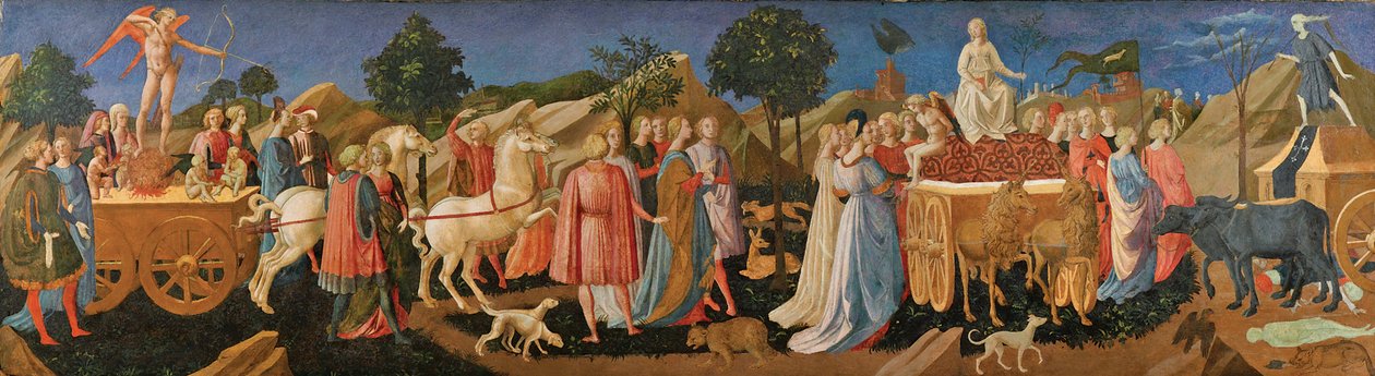 Aşk, İffet ve Ölümün Zaferleri, c. 1450 by Francesco di Stefano Pesellino