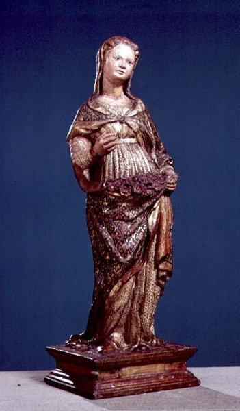 Aziz Dorothy (çok renkli ahşap) by Francesco di Valdambrino