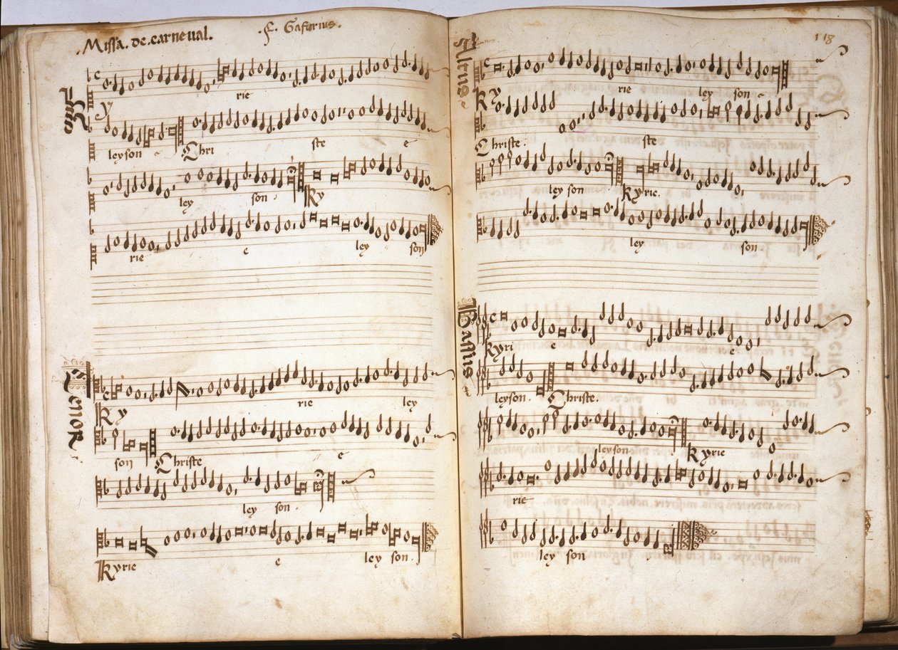 Franchini (Franchino) Gaffurio (Franchinus Gaffurius) (1451-1522) tarafından "Liber Capella" da Karnaval Ayini. Cilt III by Franchini Gaffurio