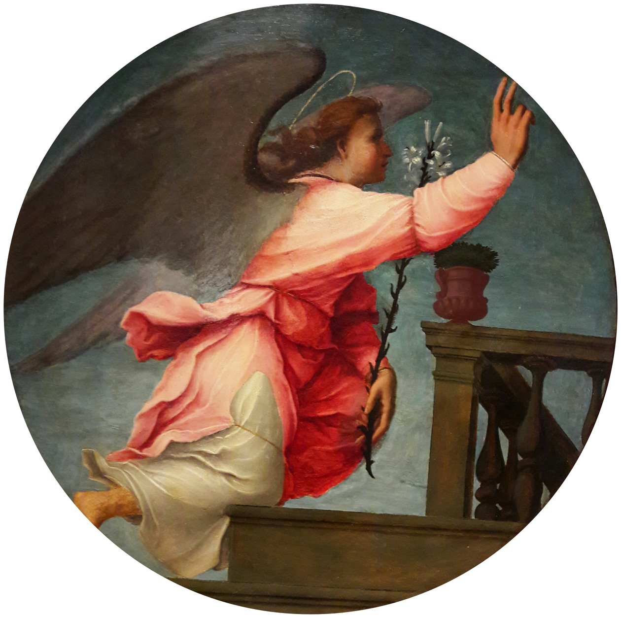 Duyuru çiftinden melek by Francesco di Cristofano Franciabigio