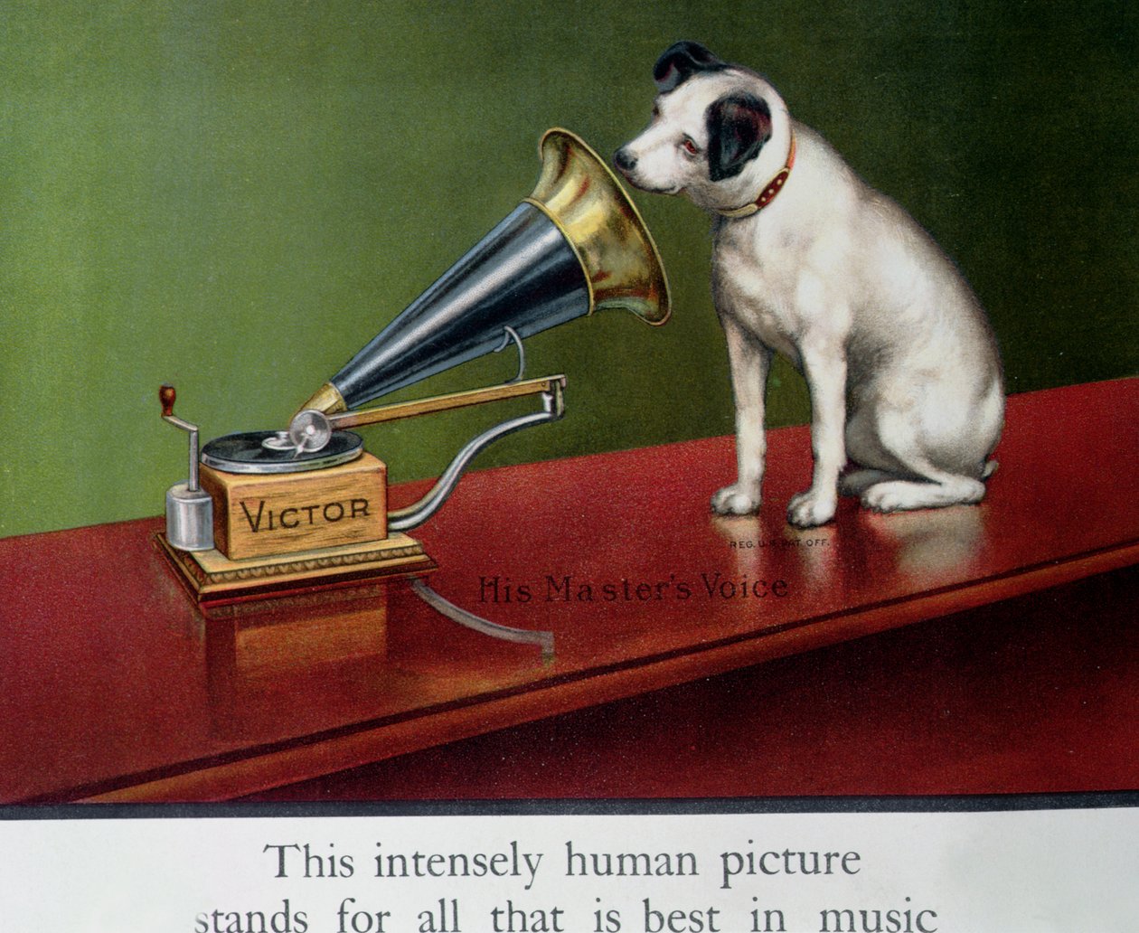 Advertisement for Victor gramophones, from The Theatre, c.1910 colour litho detail of 189520 by Francois Barraud
