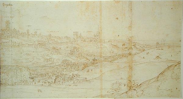 View of Segovia, 16th century (pen and ink on paper) by Francis Bicknell after Carpenter