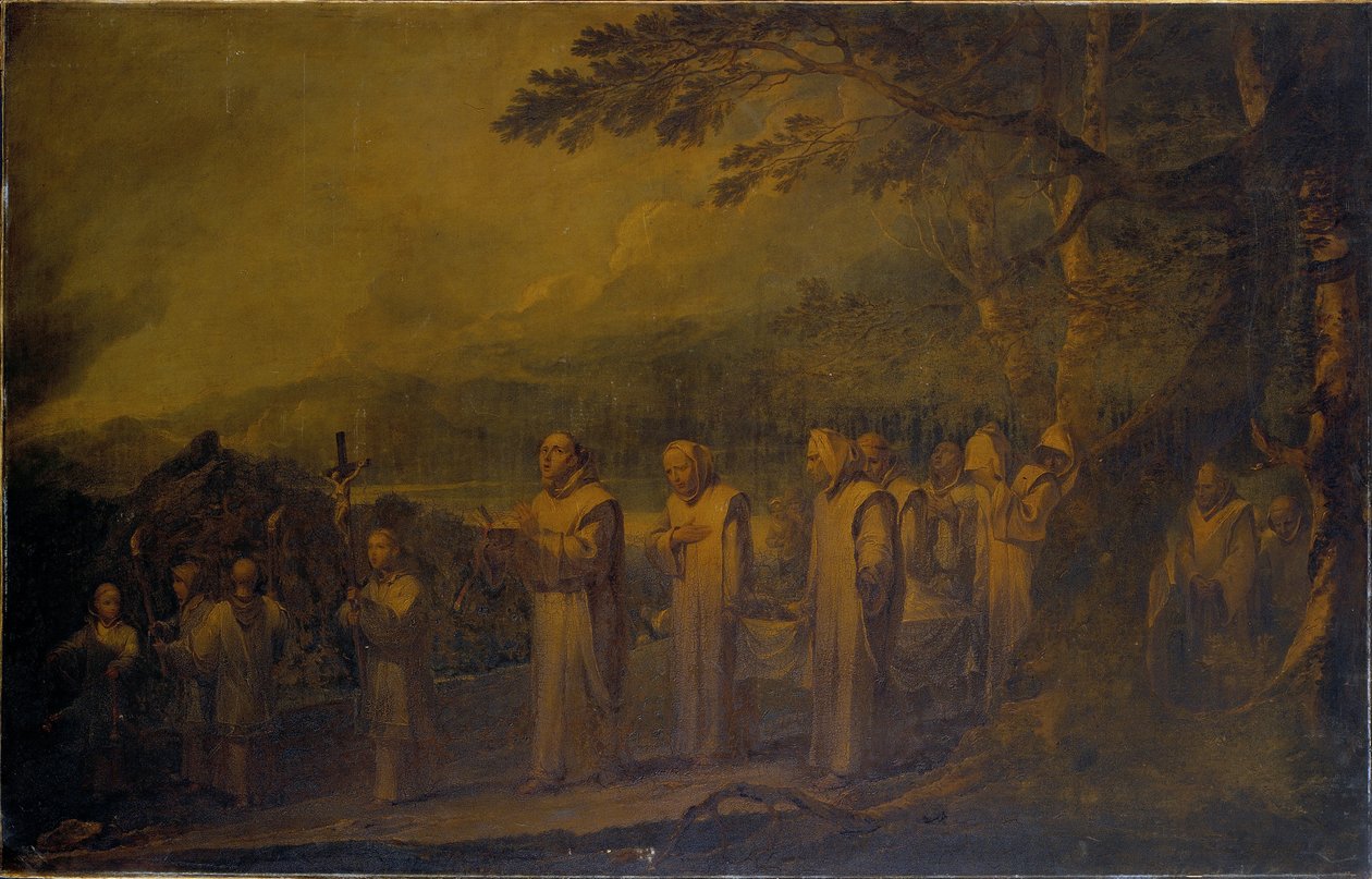 Beyaz Bir Keşişin Cenaze Alayı by Francis Bourgeois