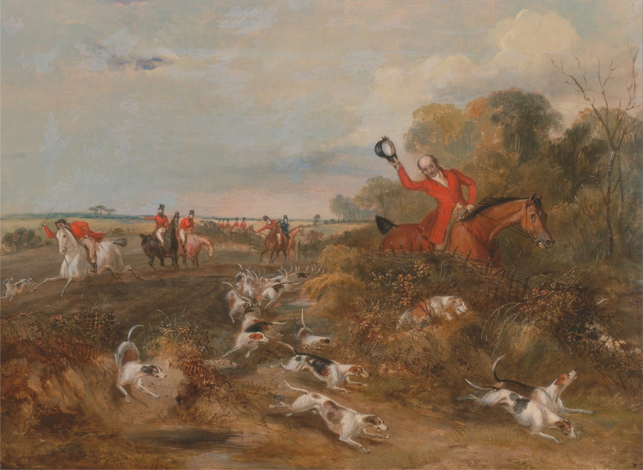 Bekarlar Salonu- Tazılar Üzerinde Kapatma by Francis Calcraft Turner