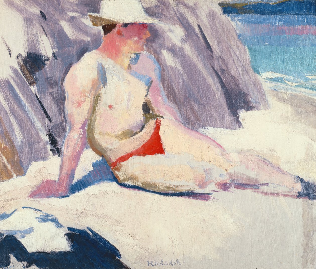 Sahilde Güneşlenmek, Iona, 1928 by Francis Campbell Boileau Cadell