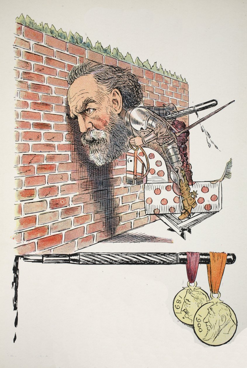A Pushing Q, Struwwelpeter Alfabesinden bir örnek, Harold Begbie (1871–1929) tarafından yazılan ayet by Francis Carruthers Gould
