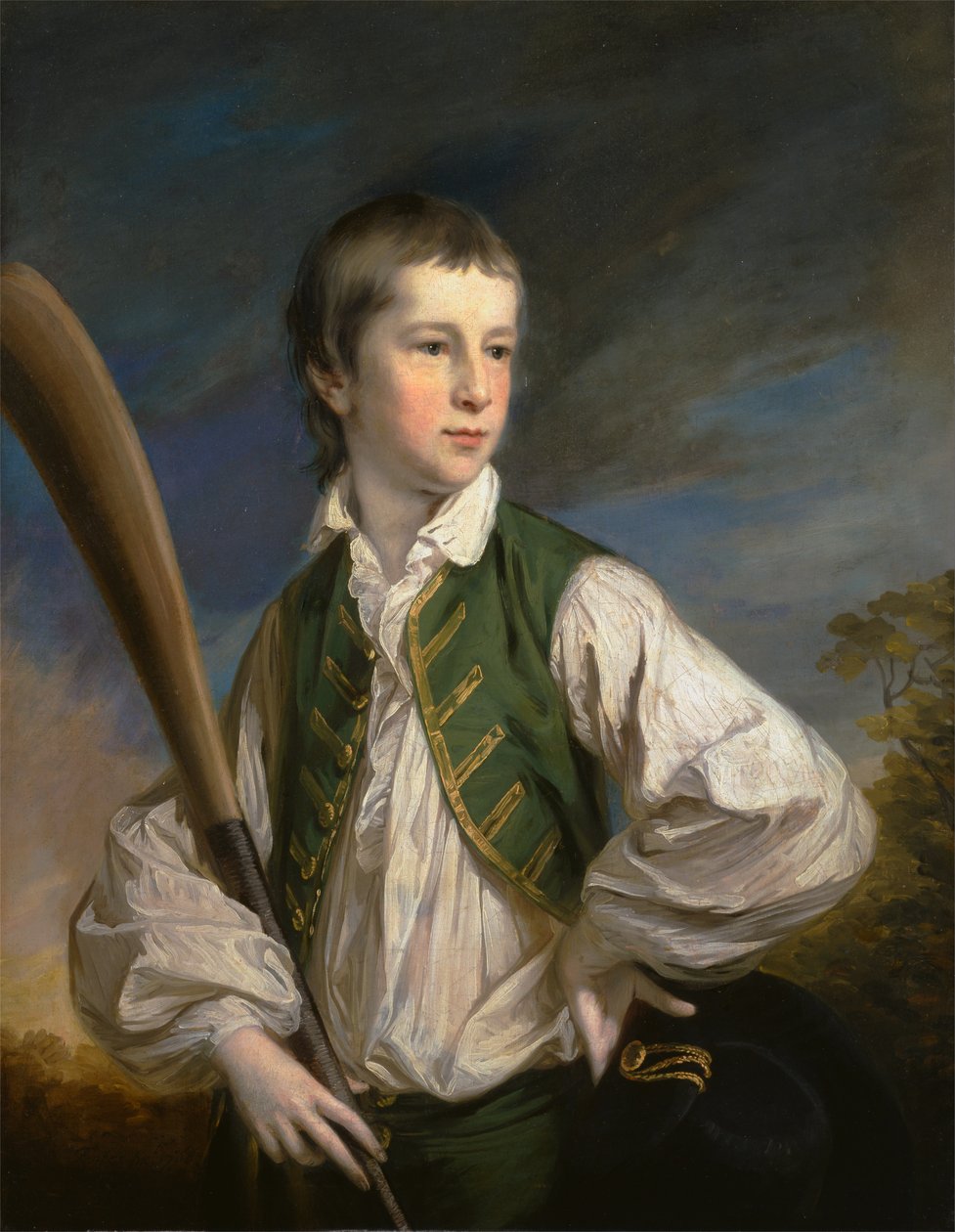 Charles Collyer, Çocukken, Kriket Sopasıyla by Francis Cotes